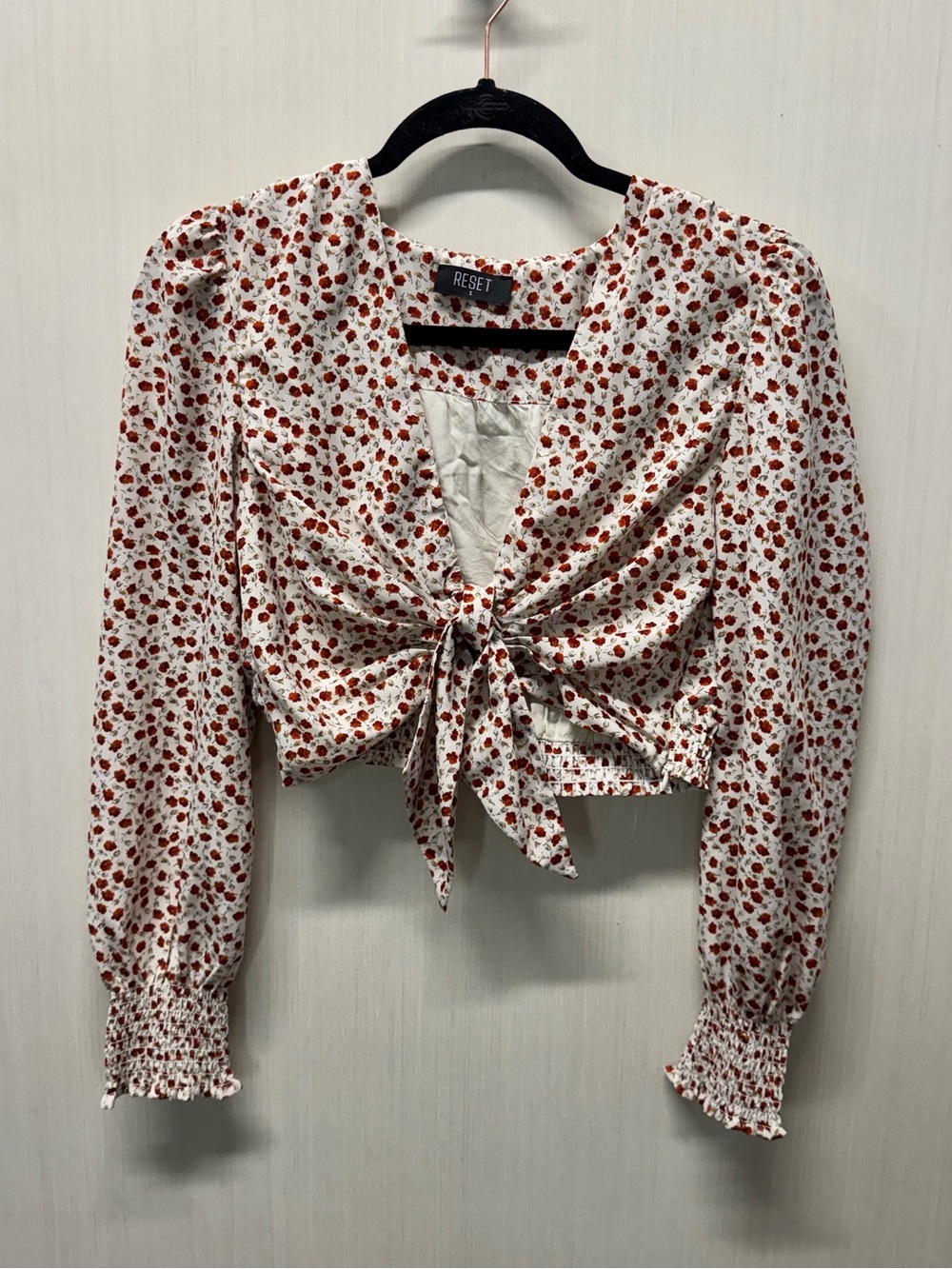 Reset Tie Front Floral Blouse